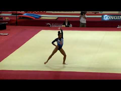 Melanie De Jesus Dos Santos (FRA) Floor Event Finals 2018 Doha World Championships