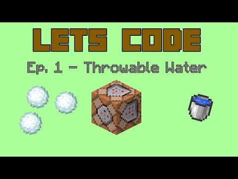 Let's Code Ep. 1 - Throwable Water || Minecraft Data Pack Tutorial Series