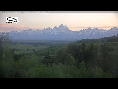 Teton Time Lapse of sunset viewed from Buffalo Valley on June 7, 2025