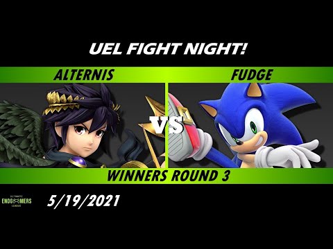 Fight Night! - Alternis (Dark Pit) vs fudge (Sonic) Winners Round 3 - Smash Ultimate