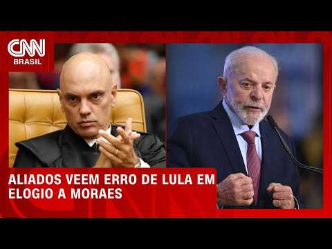 Aliados governistas veem erro de Lula em elogio a Alexandre de Moraes | CNN PRIME TIME