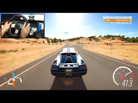 GOLIAS SEM FREIO + DANO SIMULAÇÃO DE KOENIGSEGG AGERA - FORZA HORIZON 3 ONLINE - VOLANTE G27