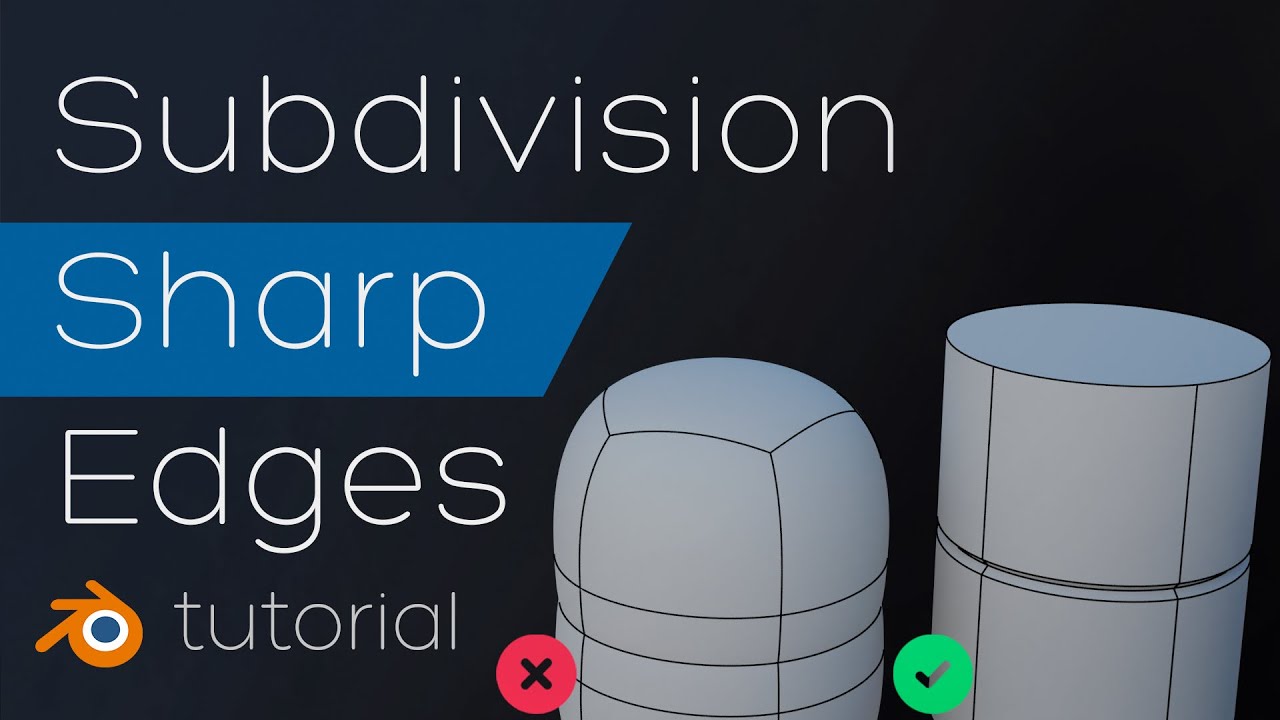How to keep sharp edges with subdivision surface modifier. Blender tutorial