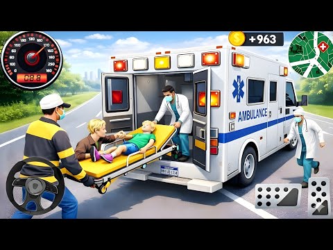 Ambulance Car Simulator Game - Doctor With Paramedic Emergency City Rescue - Android Gameplay