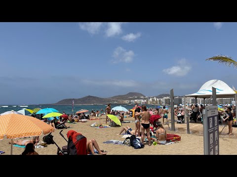 April 10, 2022 Las Canteras Beach, sunny, warm and wonderful and happy people!