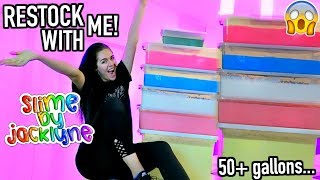 Restock My Slime Shop With Me For a SLIME EVENT! (i made 50+ GALLONS of slime...)😱