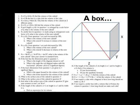Maths ROTW 90 - The Box