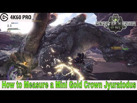 Monster Hunter: World - How to Measure a Mini Gold Crown Jyuratodus Video