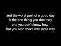 Counting Crows - Possibility Days (with lyrics)