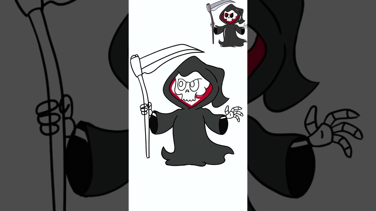 How to draw grim reaper #halloween