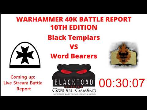 10th Edition Black Templars vs Word Bearers, 2000 pts Warhammer 40,000 Battle report (Live)