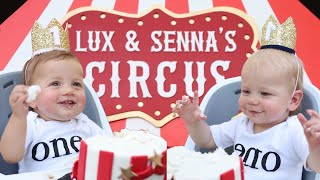 WELCOME TO THE CIRCUS! OUR TWINS 1ST BIRTHDAY PARTY | LUX AND SENNA LUYENDYK