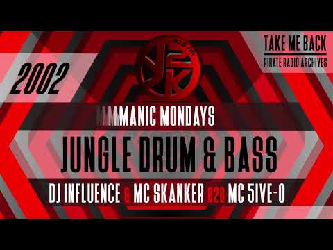 Old Skool Jungle DNB 2002 | DJ Influence + MC Five-0 & MC Skanker | Y2K FM 90.6 London Pirate Radio