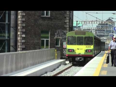 Grand Canal Dock HD-Irish Rail 8100 Dart no.8109+8113+8105 departs for Howth