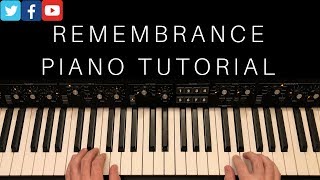 Remembrance Piano Tutorial w/chord chart | Hillsong Worship