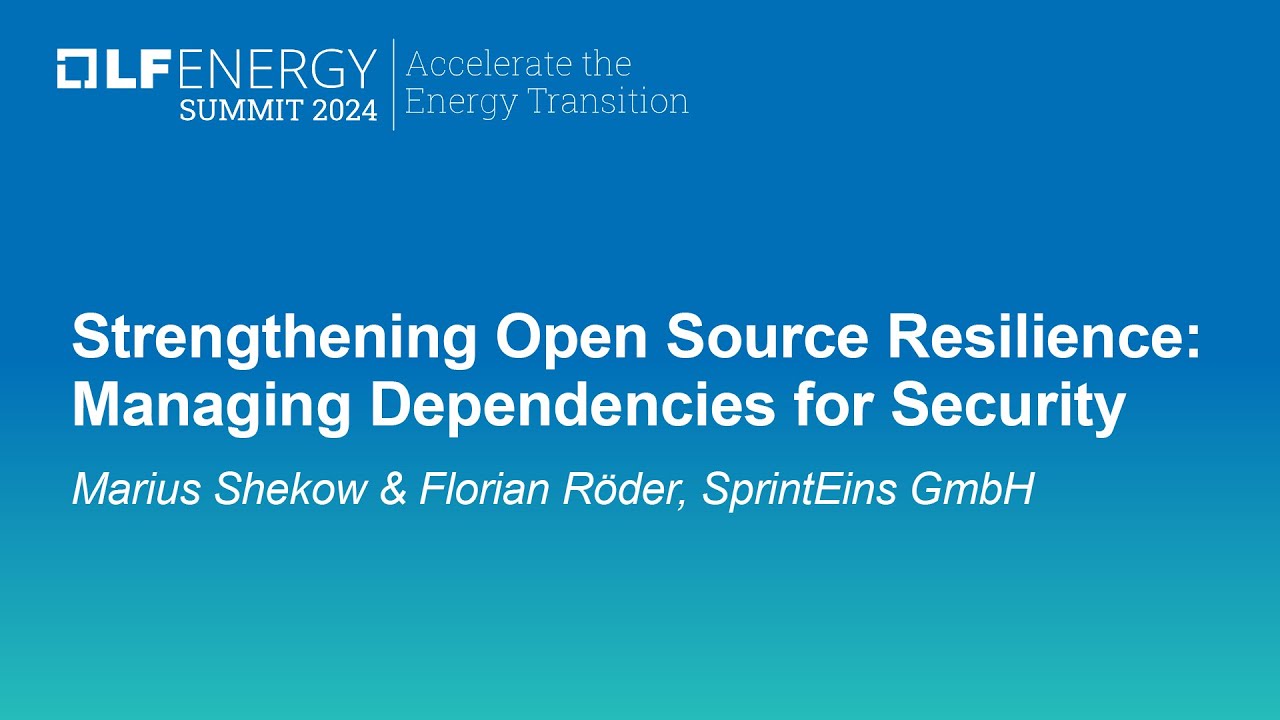 Strengthening Open Source Resilience: Managing Dependencies for Sec... Marius Shekow & Florian Röder