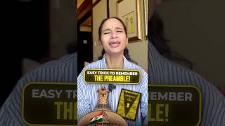 Trick to learn the Preamble of Indian Constitution⚡️ #indianpolity