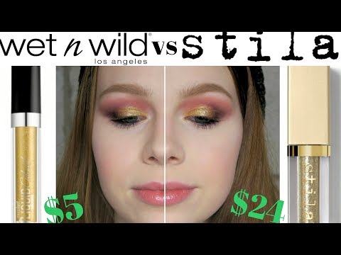 Liquid Glitter Eyeshadows | Stila vs WetnWild | Dupe?? Video