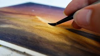The FASTEST way to paint Watercolor Pencil Landscapes