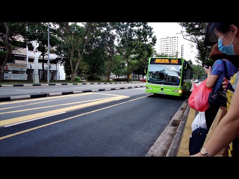 Singapore 990 bus route ride from Toh Guan to Bukit Batok interchange