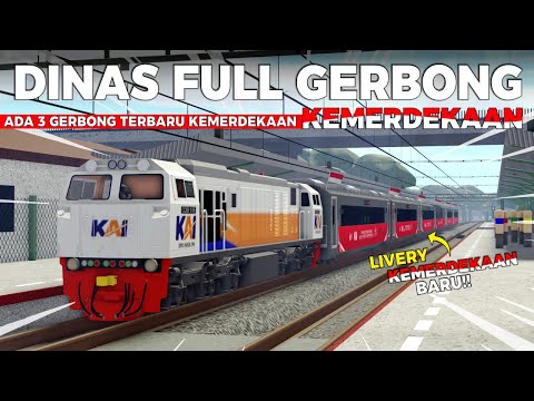 Dinas Full Gerbong Kemerdekaan Indonesia Pake Livery Baru!! - Roblox Kereta Api Indonesia