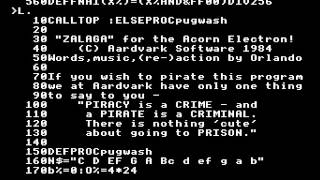 Music for pirates from the Acorn Electron version of Zalaga