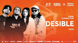 Who are they? - Desible 🇮🇳 | GRAND BEATBOX BATTLE 2023: WORLD LEAGUE | Crew Elimination