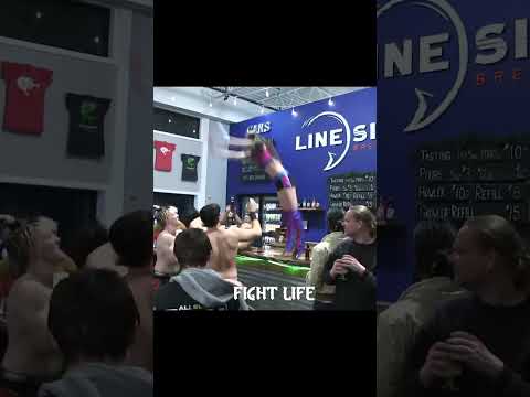 Shannon LeVangie jumps off the bar! (Allie Katch, Pro Wrestling, Fight Life 8) #shorts