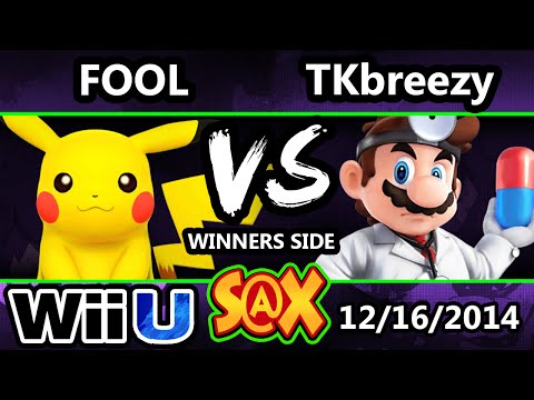 S@X - Fool (Pikachu) Vs. VGBC | TKbreezy (Marth, Doc) SSB4 Winners - smash 4 Wii U