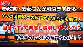 参政党・安藤さんが気の毒すぎる…Xでの消費税反論があまりにも酷い！国会・TVで何度も説明しているのに#参政党 #安藤裕 #消費税 #消費税減税 #X #SNS #国会 #政治