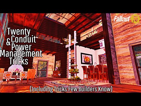 Fallout 76 Camp Tutorial | Twenty Conduit & Power Management Tricks | Guide // Tips // Building