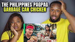 🇵🇭 The Philippines Heartbreaking Street Food!! American Couple Reacts to Pagpag /Garbage Can Chicken