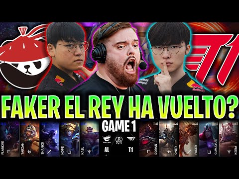 IBAI CASTS AGAINST T1 IN THE QUARTER-FINALS! 😱HAS FAKER THE KING RETURNED?🔥 | AL vs T1 Game 1 WOR...