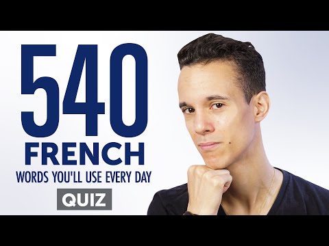 Quiz | 540 French Words You'll Use Every Day - Basic Vocabulary #94