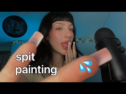 Spit painting your names ???????? mouth sounds asmr