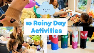 10 FUN KIDS RAINY DAY ACTIVITIES | How to entertain kids indoors