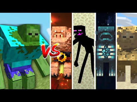 Mutant Zombie vs Every Biome Bosses in Minecraft Mob Battle