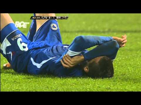 Bosnia and Herzegovina v Lithuania in Kaunas 15/10/2013 World Cup Qualifiers - Brasil 2014