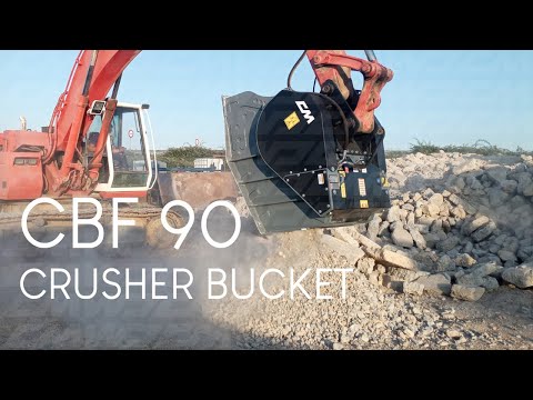 Godet concasseur mâchoires pour pelles de 4 à 50 tonnes pour inertes gravier pierres naturelles_5