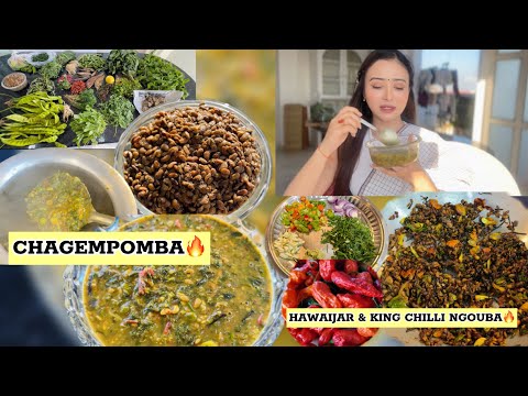 Making Two Recipes🔥| Authentic Manipuri Cuisine- HAWAIJAR CHAGEMPOMBA & HAWAIJAR–UMOROK FRY🔥Khuhaoo👌
