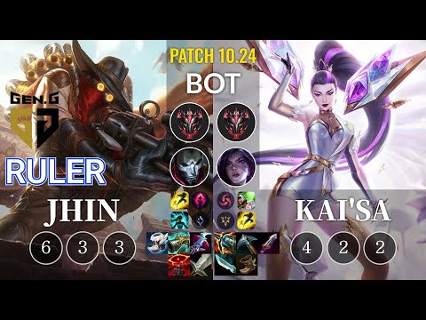 GEN Ruler Jhin vs Kai'Sa Bot - KR Patch 10.24