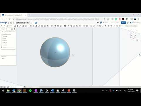 How to create a sphere in onshape