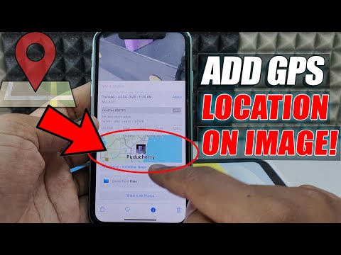 how to add gps location to photo on iphone?