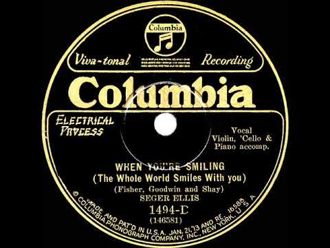 1928 HITS ARCHIVE: When You’re Smiling (The Whole World Smiles With You) - Seger Ellis