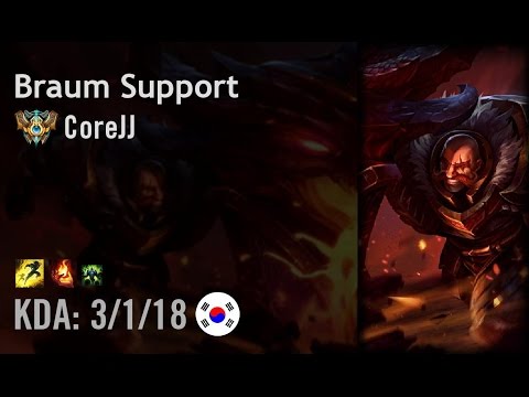 Braum Support vs Janna - CoreJJ - KR Challenger Patch 6.13