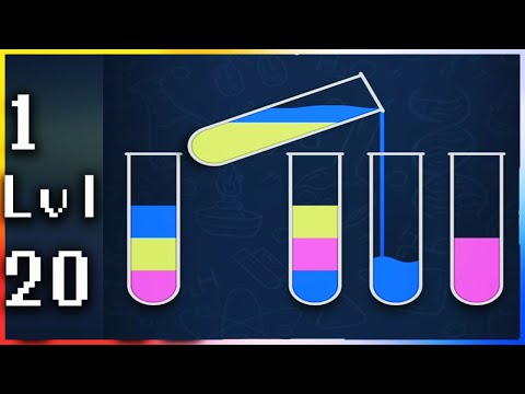 Sort Water Puzzle - Color Liquid Sorting Game - Gameplay Walkthrough - Levels 1-20