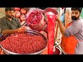 BEST Way To Open Pomegranate How To Make Pomegranate Fruit Juice Street Bloody Red Anar Sarbath