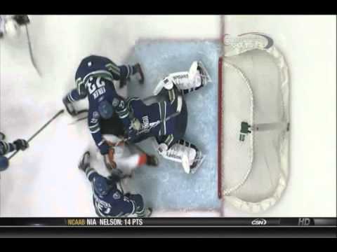 Jeff Carter scores vs the Canucks 12-28-2010
