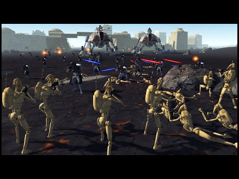 Republic VOLCANO FORTRESS Siege! - Men of War: Star Wars Mod Battle Simulator