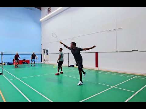 Full match Men's Doubles Badminton friendly match@ BN Badminton Academy,Hyderabad (Raw Sound)